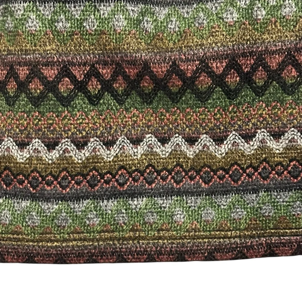 Skhoop Patsy Short Skirt Black Brown Green Woven Knit Sweden Scandinavian Size M - Picture 9 of 12